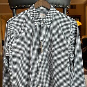 NWOT J. Crew Secret Wash cotton poplin shirt in Vintage Navy Gingham